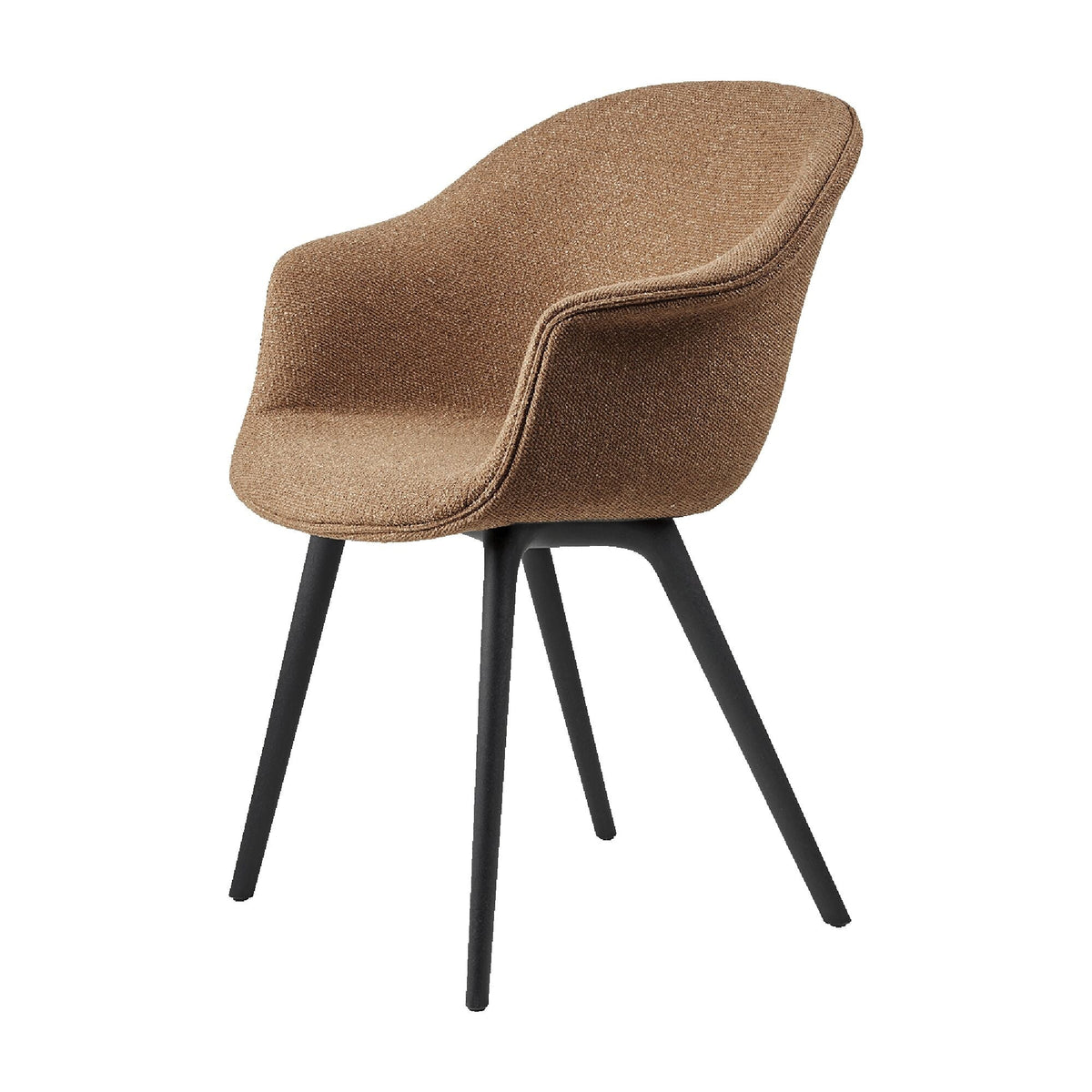 Bat Dining Chair Plastic Legs Around Bouclé 032