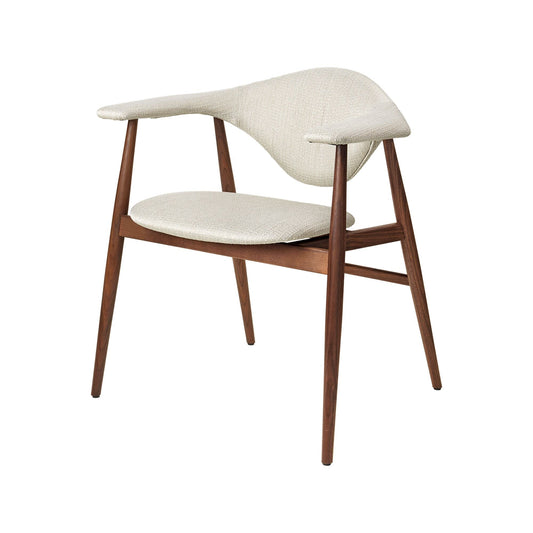 Masculo Dining Chair Upholstered In Eero Special FR 106 With Legs In Walnut