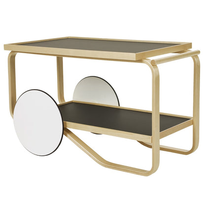 Aalto tea trolley 901, black - birch