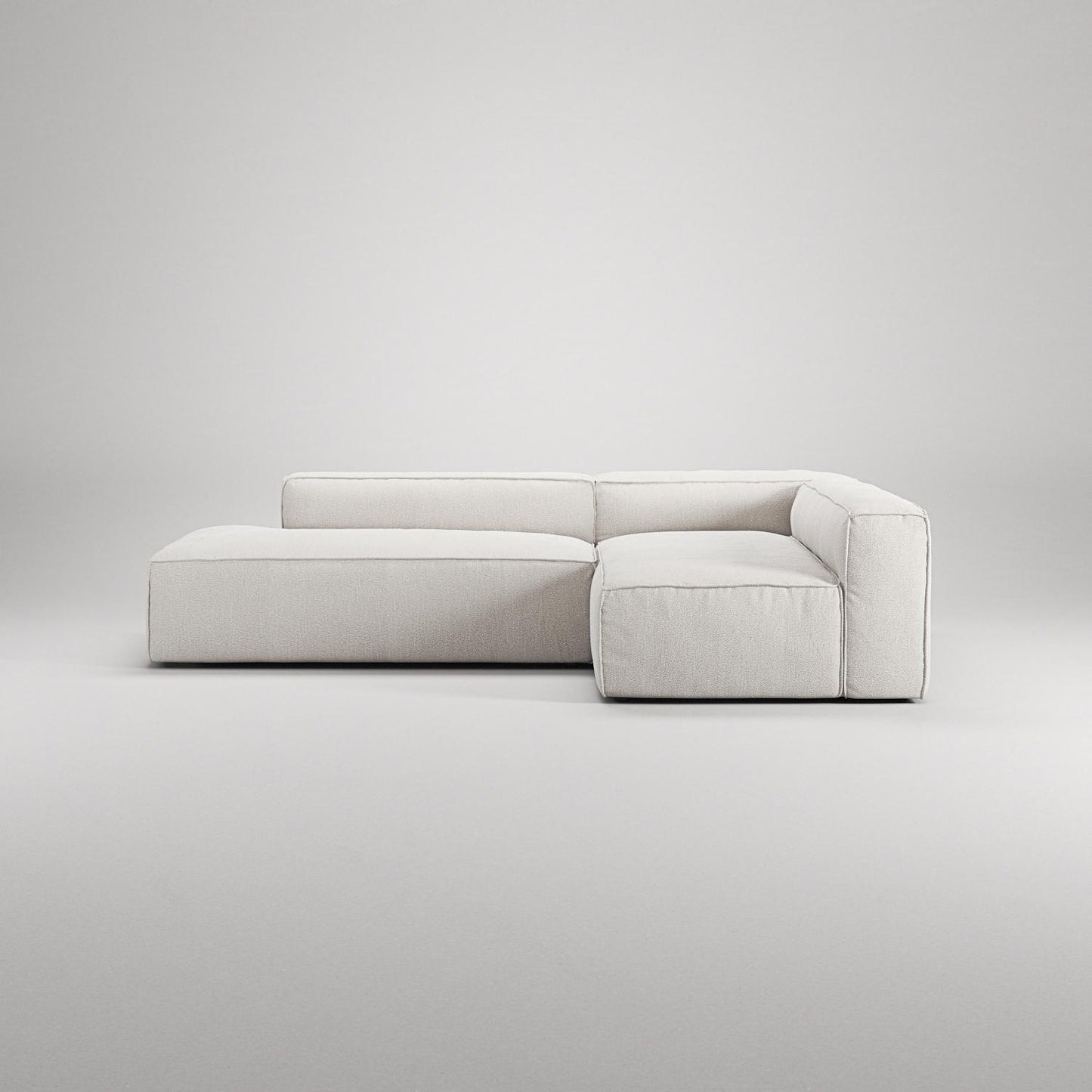 Decotique Grand 3-Seater Lounge Sofa Open End Left Steam/ White