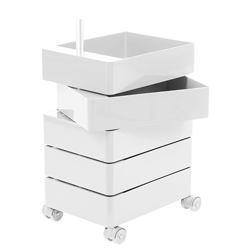 360° - ABS chest of 5 drawers with casters
