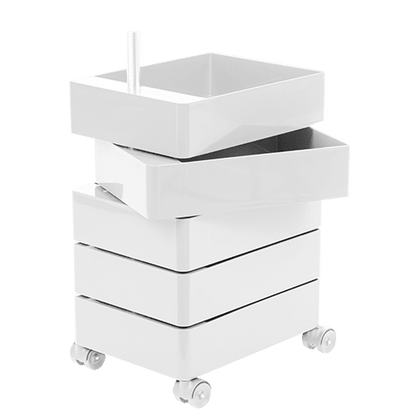 360° - ABS chest of 5 drawers with casters