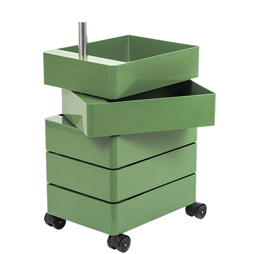 360° - ABS chest of 5 drawers with casters