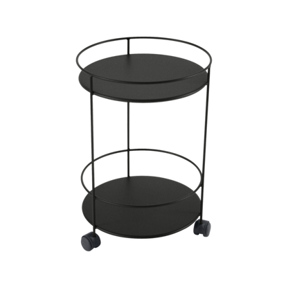 GUINGUETTE SIDE WHEELED TABLE WITH SOLID DOUBLE TOP by Fermob