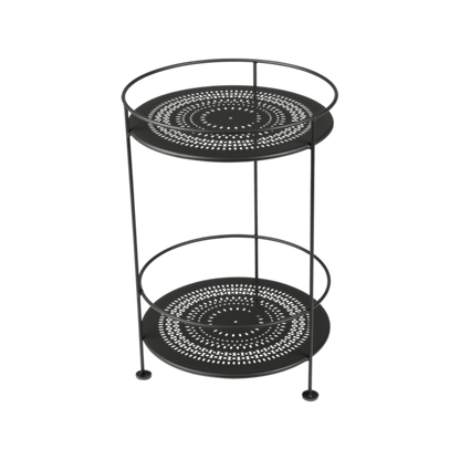 Guinguette Side Table With Perforated Double Top by Fermob #LIQUORICE