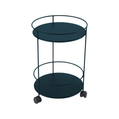 GUINGUETTE SIDE WHEELED TABLE WITH SOLID DOUBLE TOP by Fermob