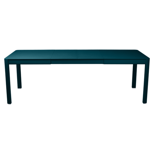 RIBAMBELLE TABLE WITH 2 EXTENSIONS 149/234 X 100 CM by Fermob #ACAPULCO BLUE