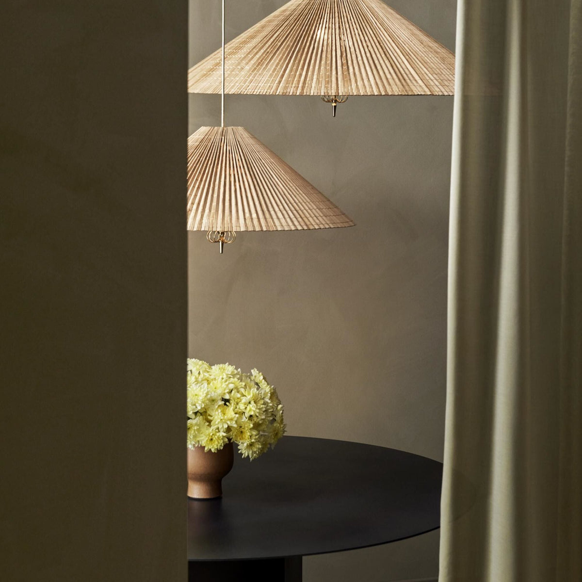 Tynell Collection 1972 Pendant Brass/ Bamboo