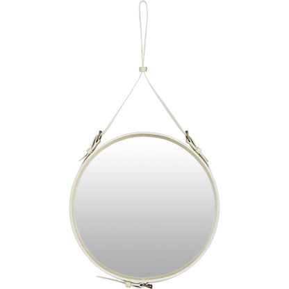 Adnet Mirror Ø58 Cream Leather