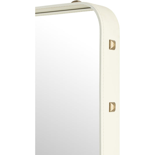 Adnet Mirror 70x180 Cream Leather