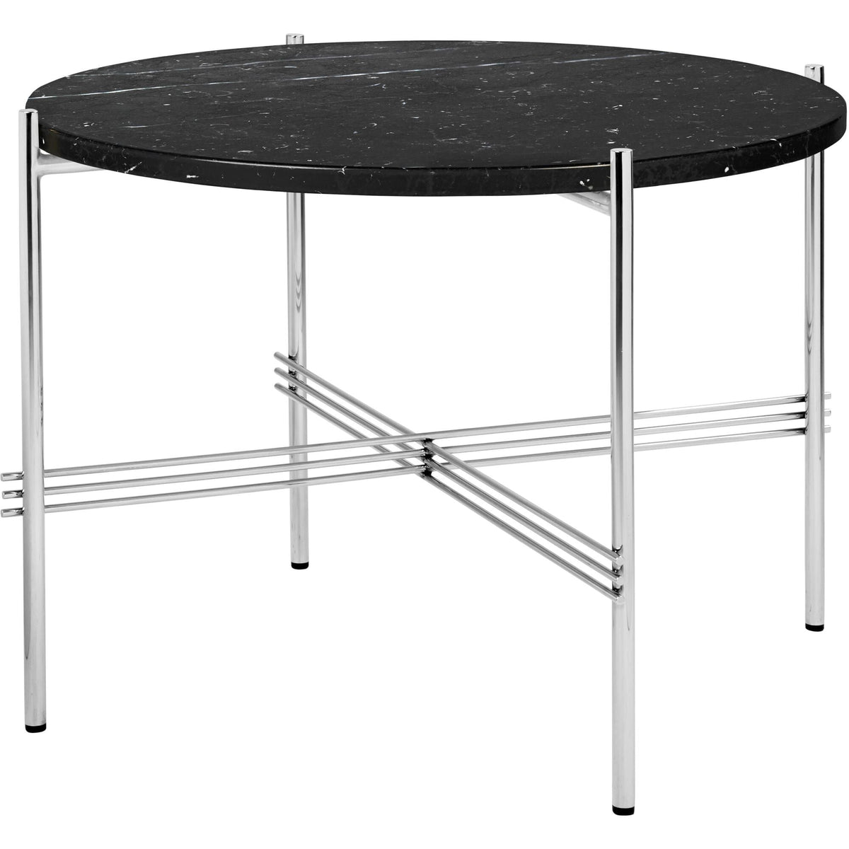 TS Coffee Table Round Ø55 Polished Steel