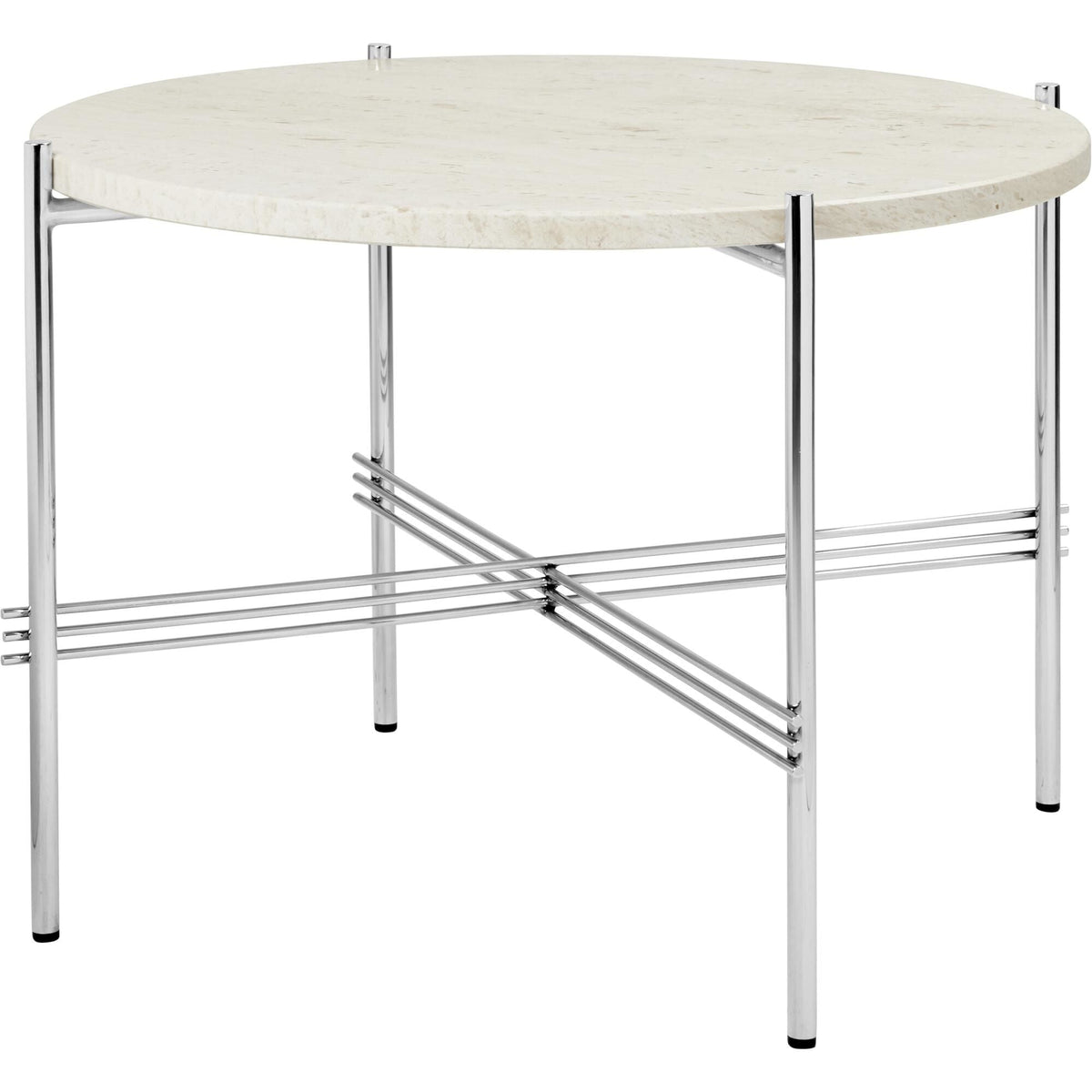 TS Coffee Table Round Ø55 Polished Steel