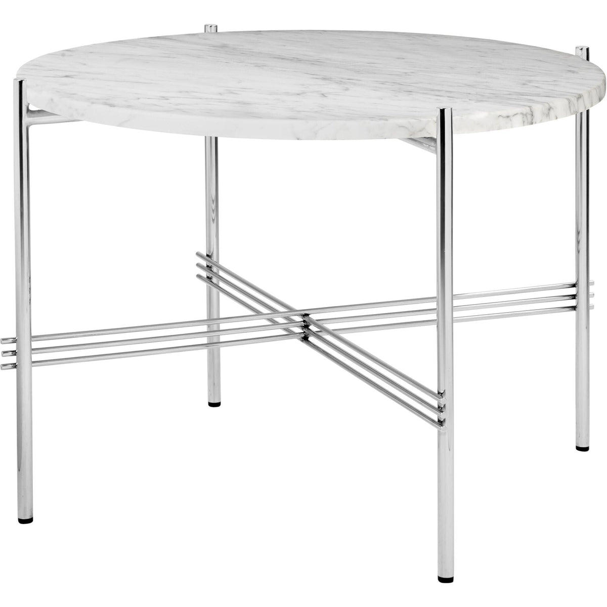 TS Coffee Table Round Ø55 Polished Steel