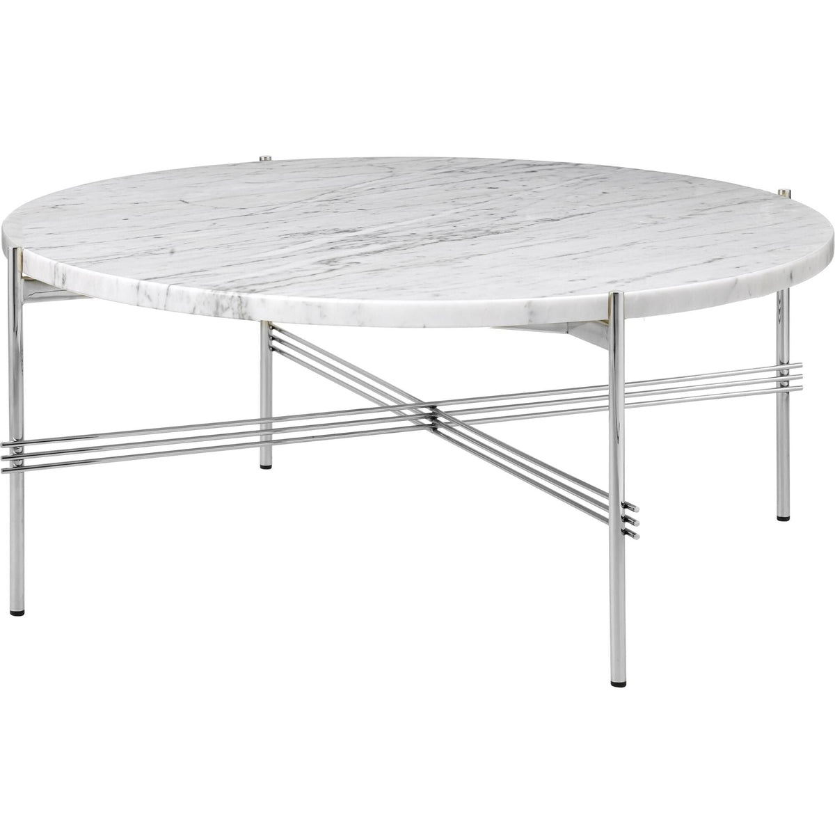 TS Coffee Table Round Ø80 Polished Steel