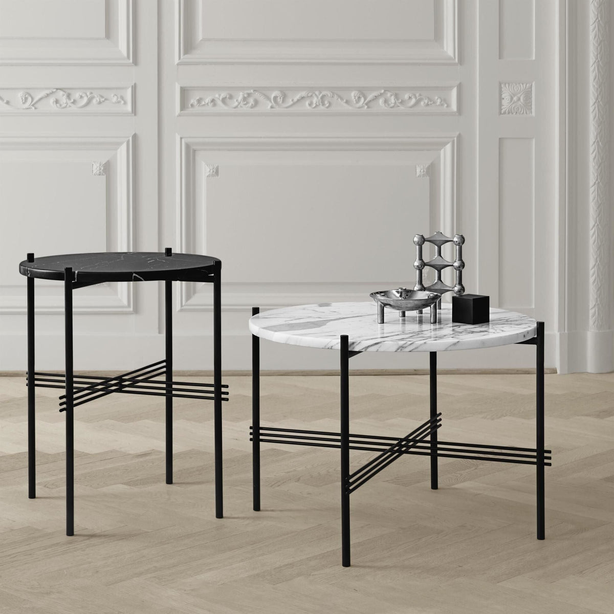 TS Side Table Round Ø40 Polished Steel