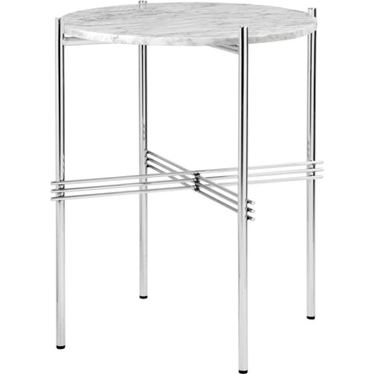 TS Side Table Round Ø40 Polished Steel