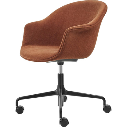 Bat Office Chair Upholstered Front Matt Black/905 Dune