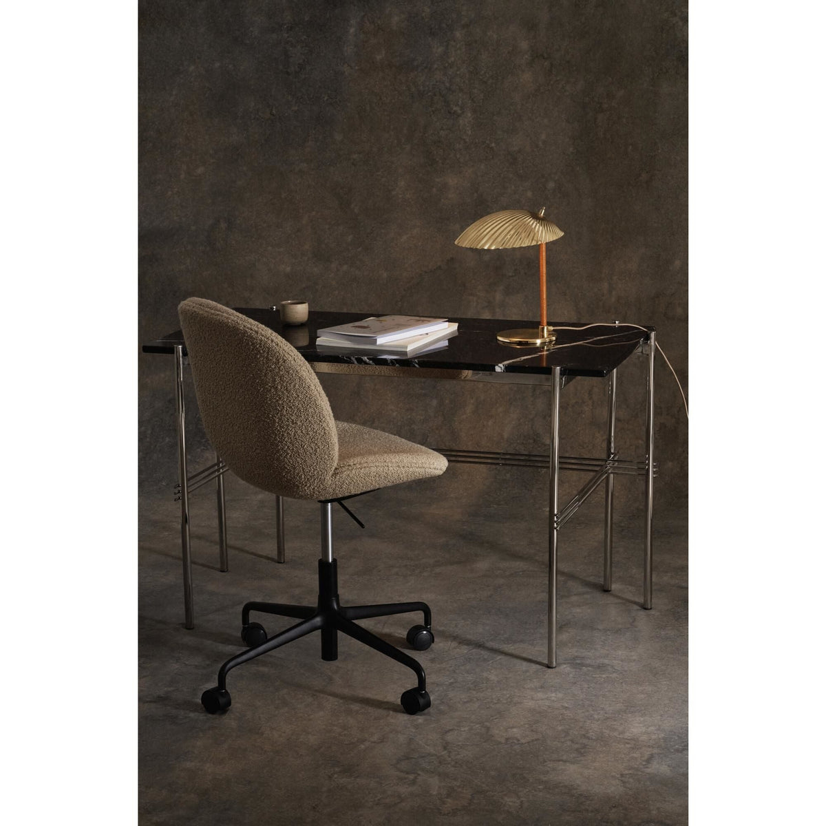 Beetle Office Chair Upholstered Matt Black/ Karakorum 003