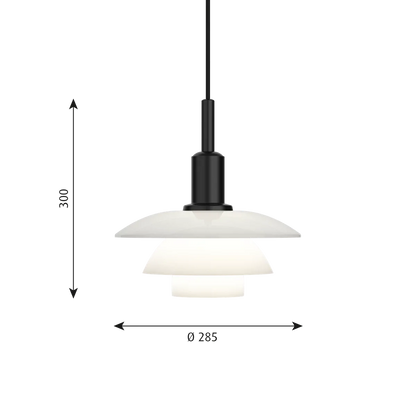 Ph 3/3 Pendant Lamp by Louis Poulsen #White Opal glass