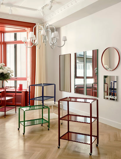 Arcs trolley, high, auburn red