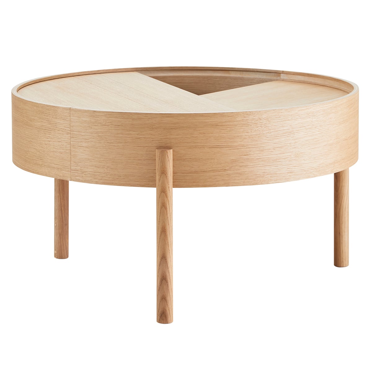 Arc coffee table 66 cm, oiled oak