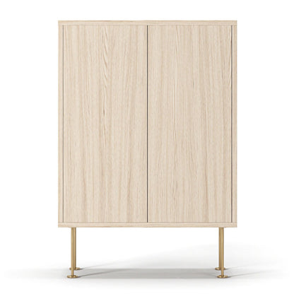 Decotique Vogue Cabinet 64 White Pigmented Oak/Brass