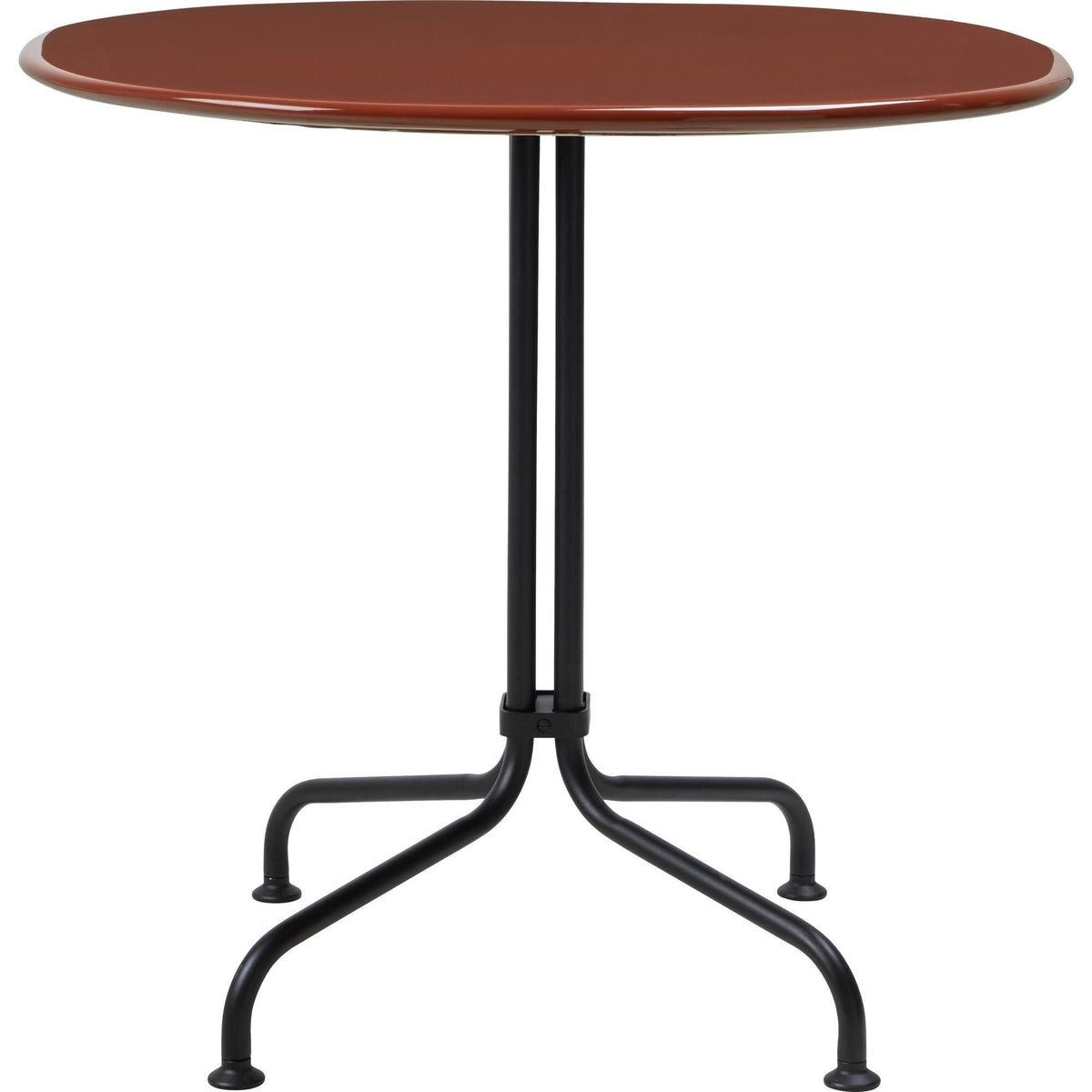 Carmel Bistro Café Table 74x75x75 Matt Black/Rock Red