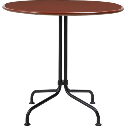 Carmel Bistro Café Table 74x75x75 Matt Black/Rock Red