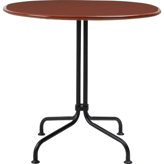 Carmel Bistro Café Table 74x75x75 Matt Black/Rock Red