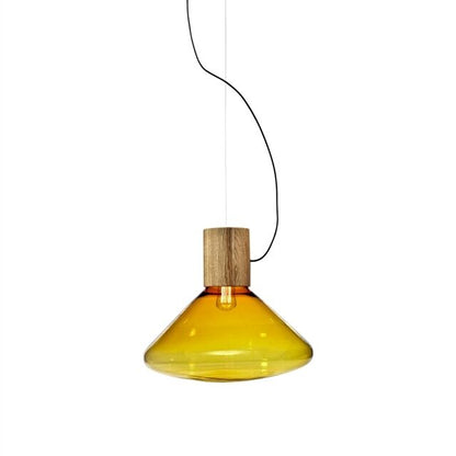 Muffins Wood 01 Table/ Floor Lamp Transparent Glass/ Black Oak with Black Cord