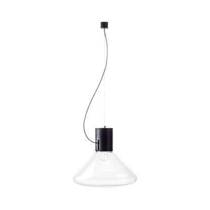 Muffins Wood 01 Table/ Floor Lamp Transparent Glass/ Black Oak with Black Cord