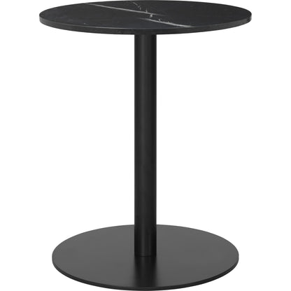 1.0 Dining Table Round Ø60 cm M. Black Base and Black Marquina Marble Top