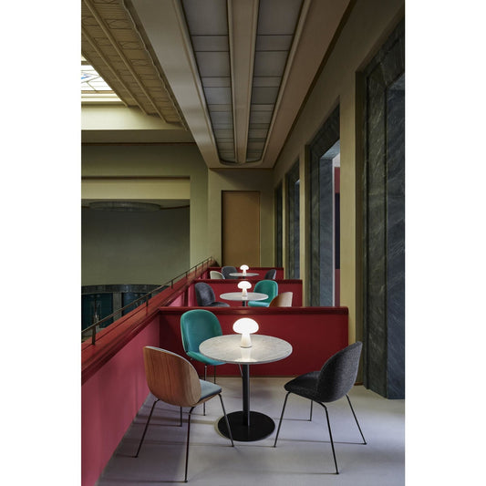 1.0 Dining Table Round Ø80 cm M. Black Base and Black Marquina Marble Top