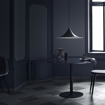 1.0 Dining Table Round Ø80 cm M. Black Base and Black Marquina Marble Top