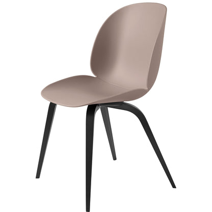Beetle Dining Chair Wooden Base Black Stained Beech Semi-mat/Alabaster White