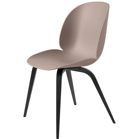 Beetle Dining Chair Wooden Base Black Stained Beech Semi-mat/Alabaster White