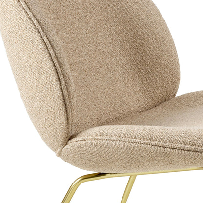 Beetle Armchair Around Bouclé 004 With Legs In Semi Matt Brass