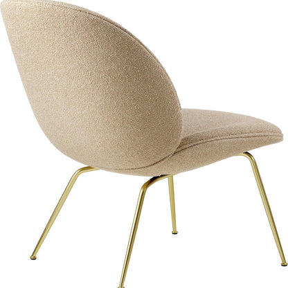 Beetle Armchair Around Bouclé 004 With Legs In Semi Matt Brass