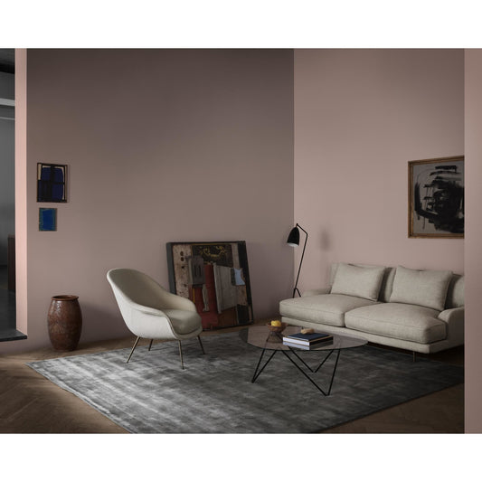 Bat Armchair Dora Bouclé 0001 With Legs In Antique Brass