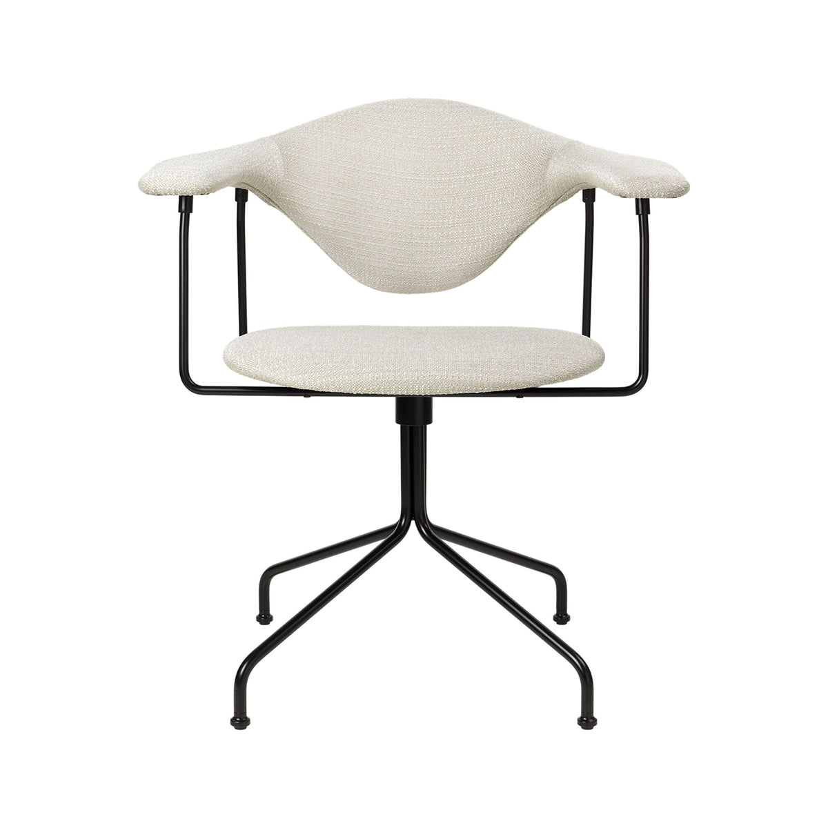 Masculo Office Chair Upholstered In Eero Special FR 106 With Base In Black Semi Matt