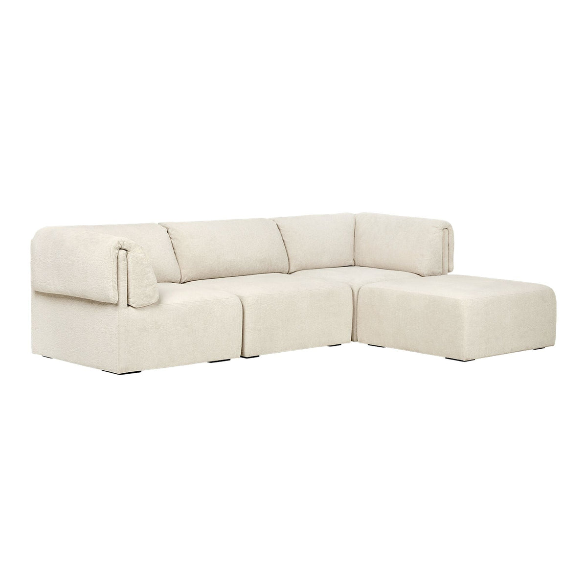 Wonder Sofa 3 Seater with Armrest and Chaise Lounge Mumble 02