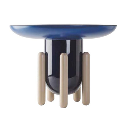 Round glass-fibre side table Explorer 2 by Bd Barcelona Design #Multicolor Dark Blue - V1