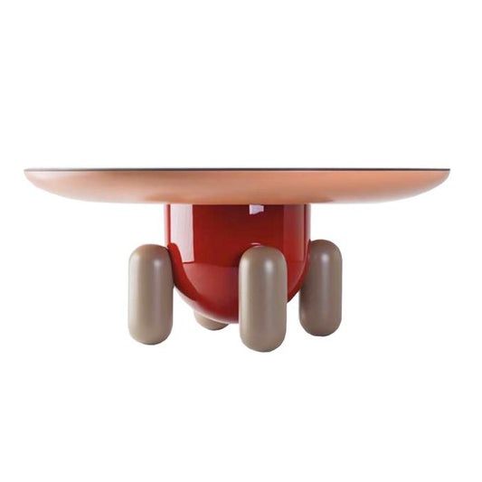 EXPLORER - Round glass-fibre coffee table by BD Barcelona DesignRound Glass-Fibre Coffee Table Explorer 3 by Bd Barcelona Design #Multicolor Red - V1