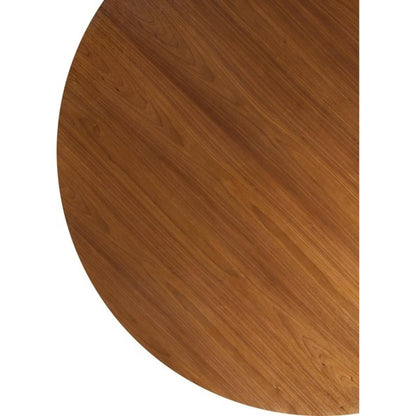 Tavolo A Dischi Dining Table Ø120 American Walnut/High Gloss