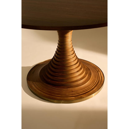 Tavolo A Dischi Dining Table Ø150 American Walnut/High Gloss