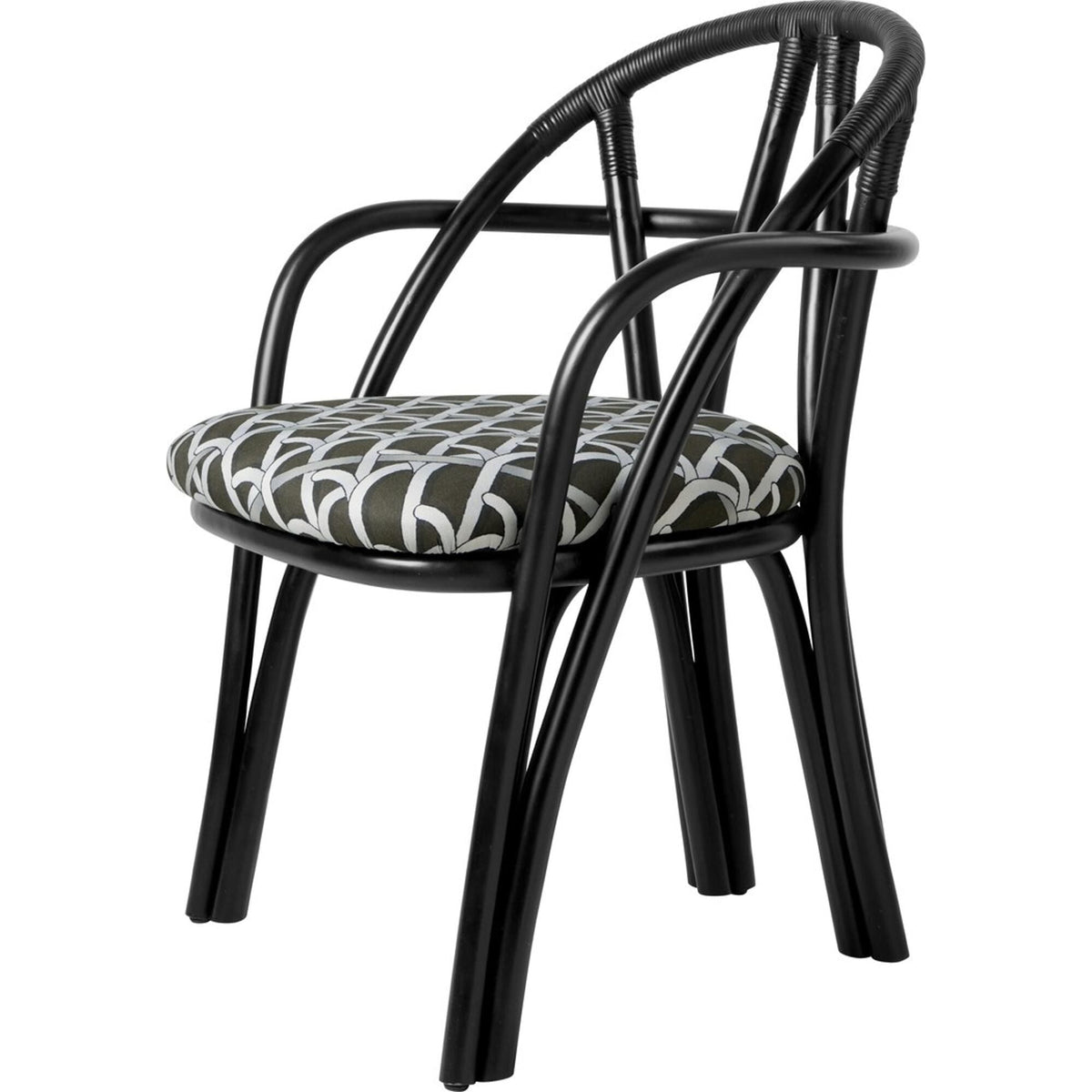 Bistra Dining Chair With Armrests Ebony Painted