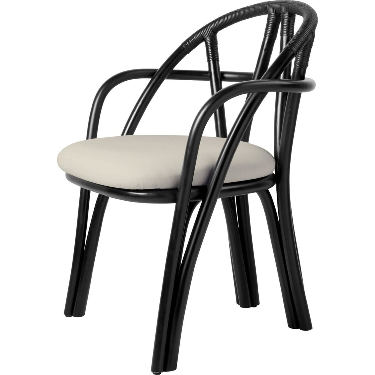 Bistra Dining Chair With Armrests Ebony Painted