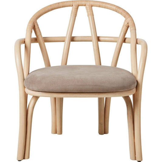 Bistra Armchair Natural Lacquered Rattan/Fustagno Limonta 002
