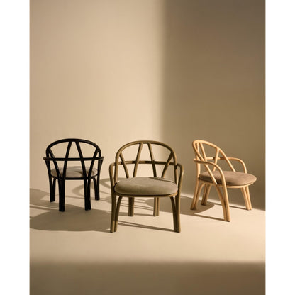 Bistra Armchair Natural Lacquered Rattan/Fustagno Limonta 002