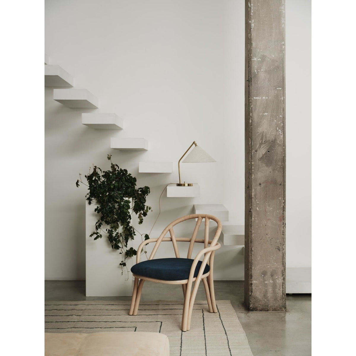 Bistra Armchair Natural Lacquered Rattan/Fustagno Limonta 002